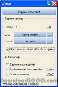 Wsnap screenshot